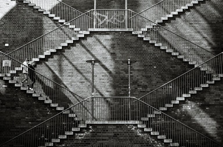 stairs, stages, zig zag, railing, rise, wall, stone stairway, template, architecture, the shade, black-and-white, lanterns, zig zag, zig zag, zig zag, zig zag, zig zag